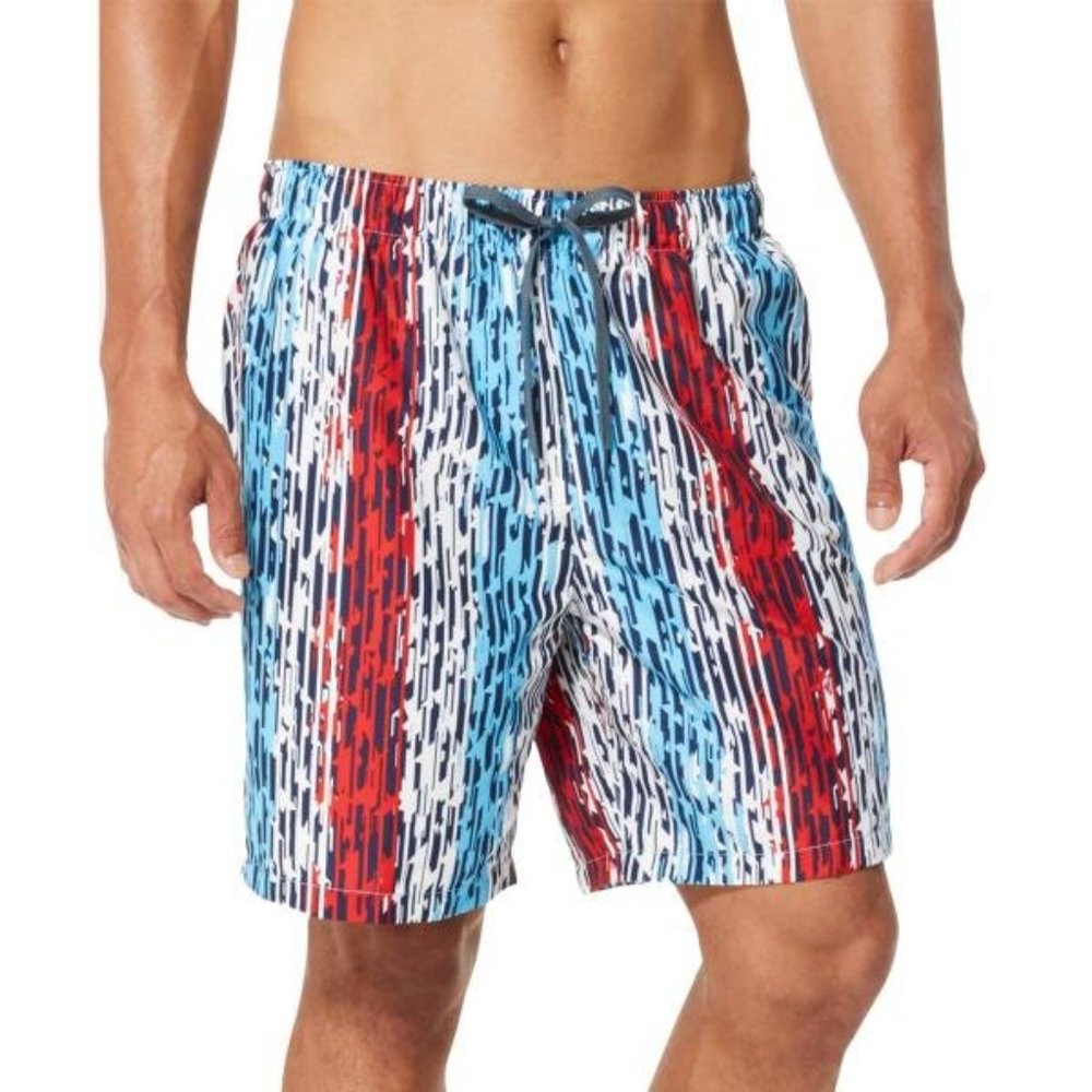 SPEEDO Mens 18" Volley Racer Printed Swim Trunks